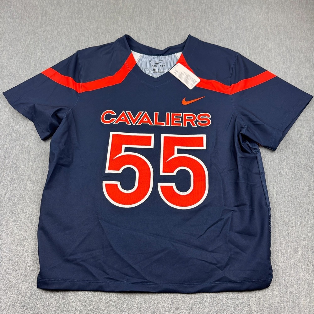 Nike Dri-Fit Virginia‎ Cavaliers Jersey Mens Large Blue NCAA Football Activewear